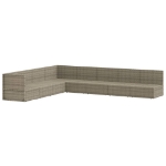 Set Divani da Giardino 8 pz con Cuscini in Polyrattan Grigio