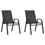 Set da Bistrot per Giardino 3 pz Nero