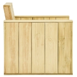 Set Salotto da Giardino 3 pz Legno Massello di Pino Impregnato