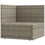 Set Divani da Giardino 7 pz con Cuscini in Polyrattan Grigio