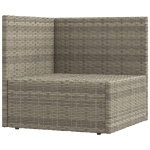 Set Divani da Giardino 10 pz con Cuscini in Polyrattan Grigio