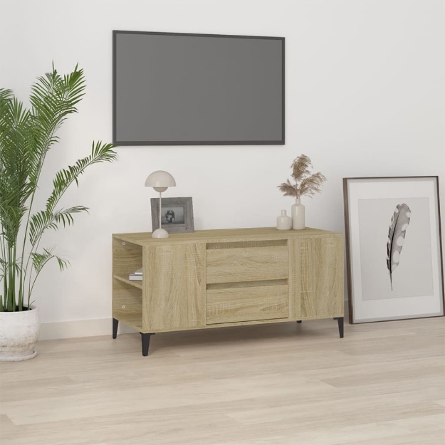 Mobile Porta TV Rovere Sonoma 102x44,5x50 cm Legno Multistrato