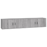 Mobili Porta TV a Parete 2 pz Grigio Sonoma 100x34,5x40 cm