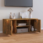 Mobile TV Rovere Fumo 100x35x40 cm in Legno Multistrato