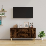 Mobile Porta TV Rovere Fumo 102x44,5x50 cm in Legno Multistrato