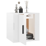 Mobili Porta TV a Parete 2 pz Bianco Lucido 40x34,5x40 cm