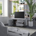 Mobile Porta TV Grigio Sonoma 80x34x36 cm in Legno Multistrato