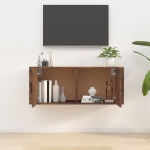 Mobile Porta TV a Parete rovere fumo 100x34,5x40 cm