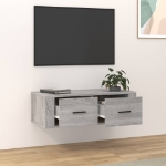 Mobile TV Pensile Grigio Sonoma 80x36x25cm in Legno Multistrato