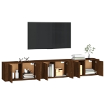 Mobili Porta TV a Parete 3 pz Rovere Marrone 80x34,5x40 cm