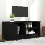 Mobile Porta TV Nero 80x35x36,5 cm in Legno Multistrato