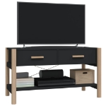 Mobile Porta TV Nero 82x38x45 cm in Legno Multistrato