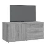 Mobile Porta TV Grigio Sonoma 80x34x36 cm in Legno Multistrato