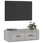 Mobile TV Pensile Grigio Sonoma 80x36x25cm in Legno Multistrato