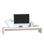 Supporto per Monitor Bianco 100x27x15 cm Legno Massello di Pino