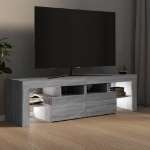 Mobile Porta TV con Luci LED grigio sonoma 140x36,5x40 cm