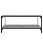 Mobile TV Grigio Sonoma 100x33x41cm Legno Multistrato e Acciaio