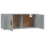 Mobili Porta TV a Parete 2 pz Grigio Sonoma 100x34,5x40 cm