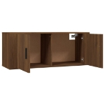 Mobili Porta TV a Parete 3 pz Rovere Marrone 100x34,5x40 cm