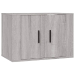 Set Mobili Porta TV 2 pz Grigio Sonoma in Legno Multistrato