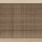 Mobile TV Nero 105x30x40 cm Massello Pino e Rattan Naturale