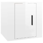 Set Mobili Porta TV 3 pz Bianco Lucido in Legno Multistrato