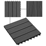 Piastrella Decking in WPC 11 pz 30x30 cm 1 sqm Nero