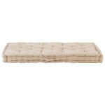 Cuscino per Pallet e Pavimento in Cotone 120x80x10 cm Beige