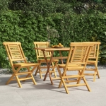 Sedie da Giardino Pieghevoli 4pz 47x63x90cm Legno Massello Teak