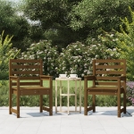 Sedie da Giardino 2pz Miele 60x48x91 cm Legno Massello di Pino