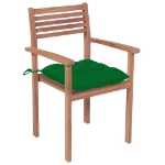 Sedie da Giardino Impilabili 8 pz con Cuscini Massello di Teak