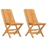 Sedie da Giardino Pieghevoli 2pz 47x47x89cm Legno Massello Teak