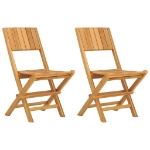 Sedie da Giardino Pieghevoli 2pz 47x61x90cm Legno Massello Teak