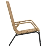 Sedia da Giardino in Polyrattan Marrone Chiaro