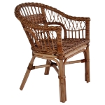 Sedie da Esterno 2 pz in Rattan Naturale Marrone