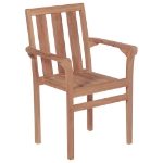 Sedie da Giardino 2 pz con Cuscini Crema Massello di Teak