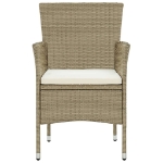 Sedie da Pranzo per Giardino 2 pz in Polyrattan Beige