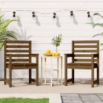 Sedie da Giardino 2pz Miele 60x48x91 cm Legno Massello di Pino