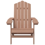 Sedie da Giardino Adirondack 2 pz in HDPE Marrone