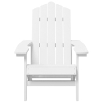 Sedie da Giardino Adirondack 2 pz in HDPE Bianco