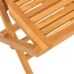 Sedie da Giardino Pieghevoli 4pz 47x63x90cm Legno Massello Teak