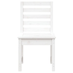 Sedie da Giardino 2pz Bianco 40,5x48x91,5cm Legno Massello Pino