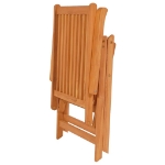 Sedie da Giardino 4 pz con Cuscini Blu Massello di Teak