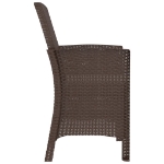 Sedie da Giardino con Cuscini 2 pz in Rattan PP Marrone