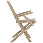 Sedie Giardino Pieghevoli 2pz Grigie 56x61x89 cm Massello Teak