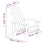 Sedie da Giardino Adirondack 2 pz in HDPE Antracite