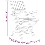 Sedie da Giardino Pieghevoli 8pz 55x61x90cm Legno Massello Teak