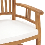 Sedie da Giardino 2 pz con Cuscini Bianco Crema Legno di Teak