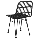 Sedie da Giardino 2pz Nere 48x62x84 cm Rattan PE