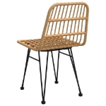 Sedie da Giardino 2pz 48x62x84 cm Rattan PE